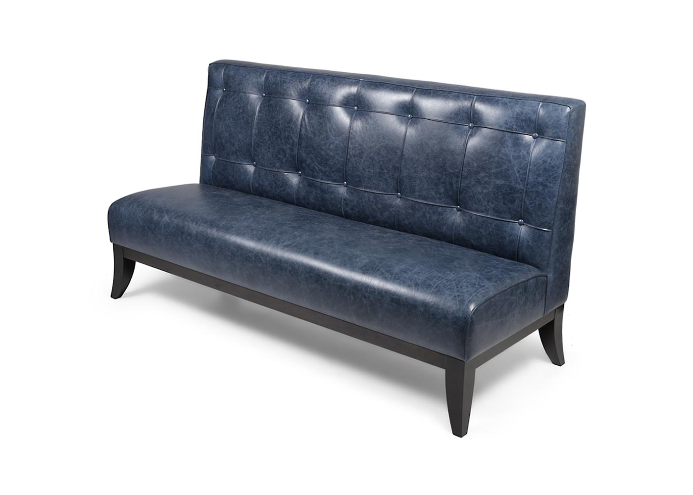 Float buttoned banquette with legs